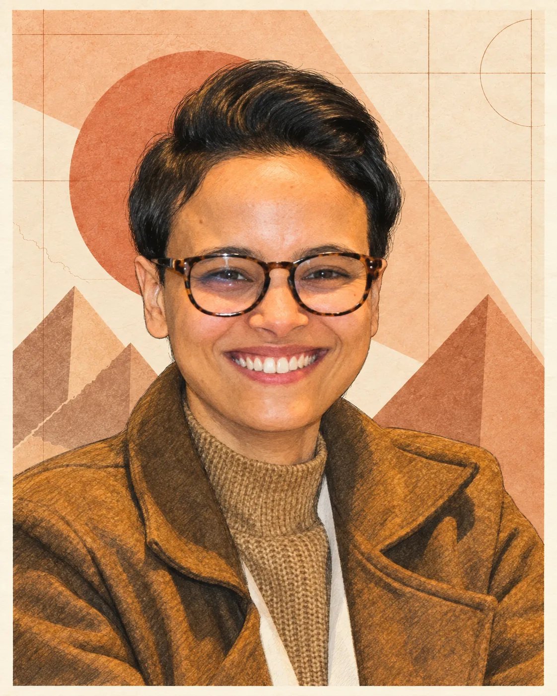 Illustrated portrait of Meriem Zuhair