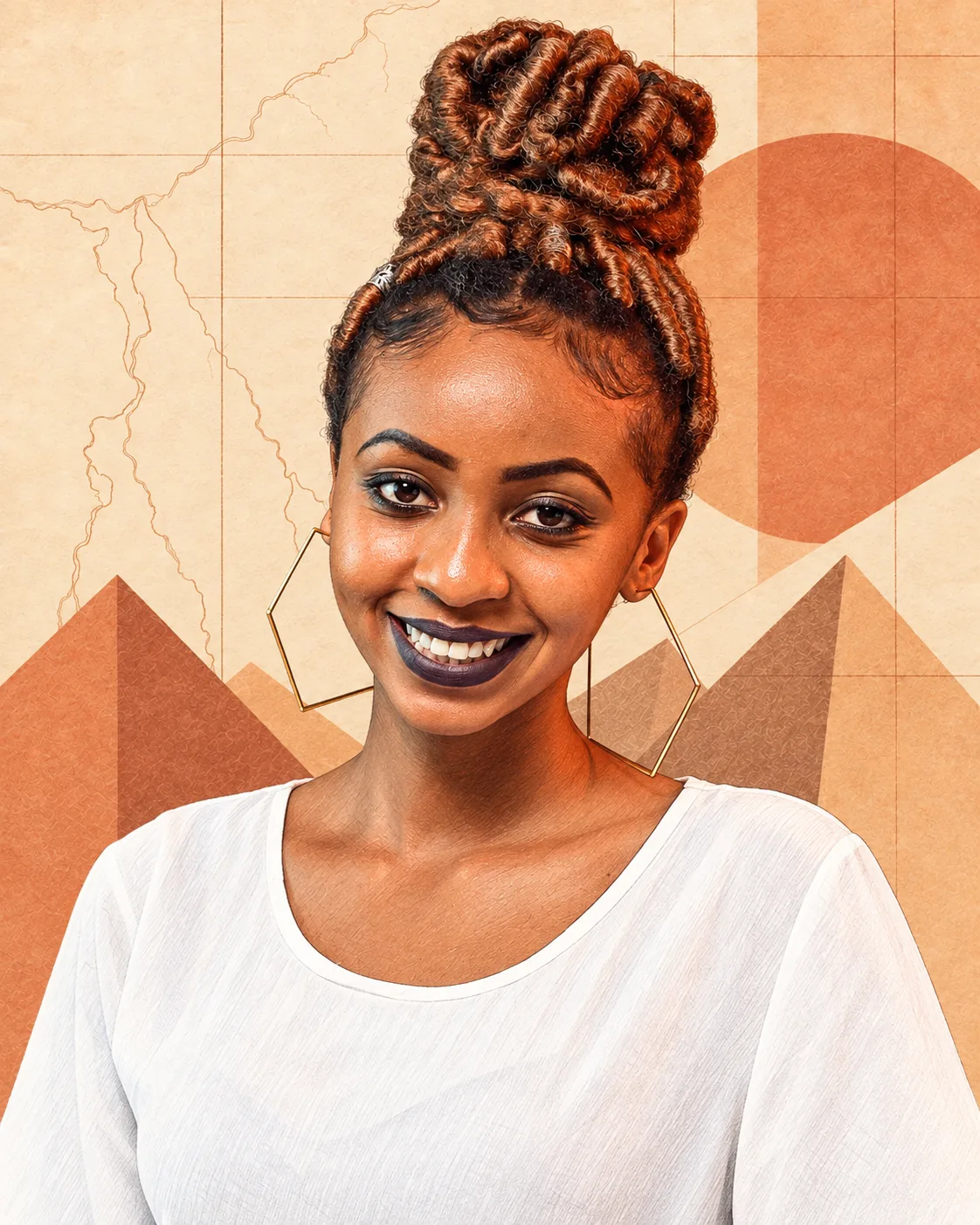 Illustrated portrait of Margaret Kiarie