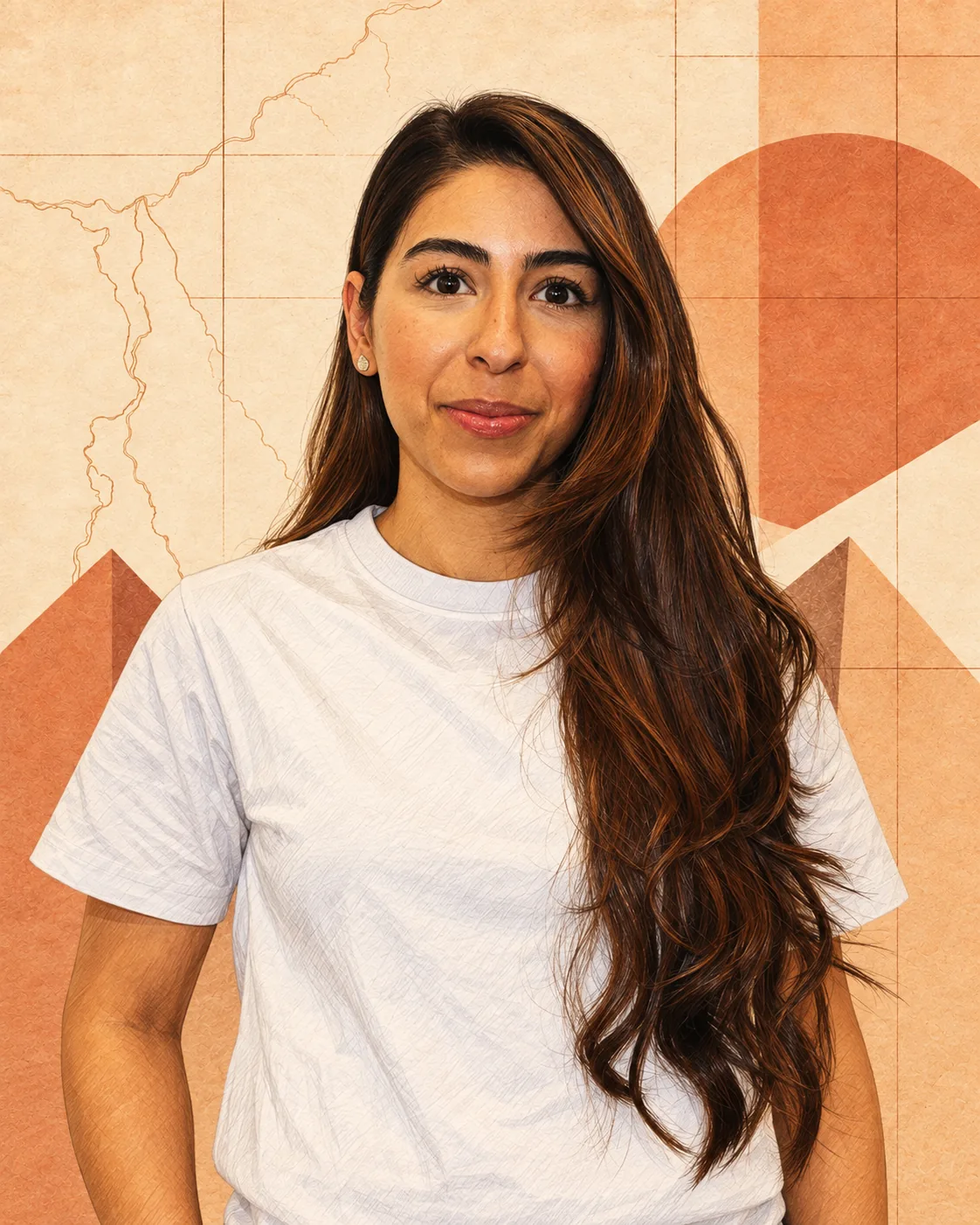 Illustrated portrait of Radhika Bhachu