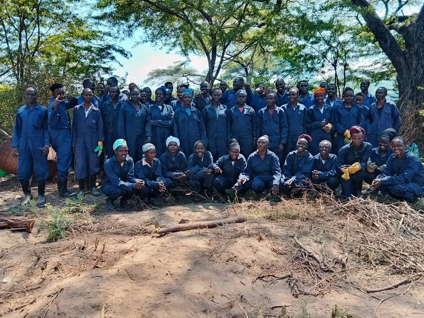 Riziki Nature Based Solutions field team outdoors