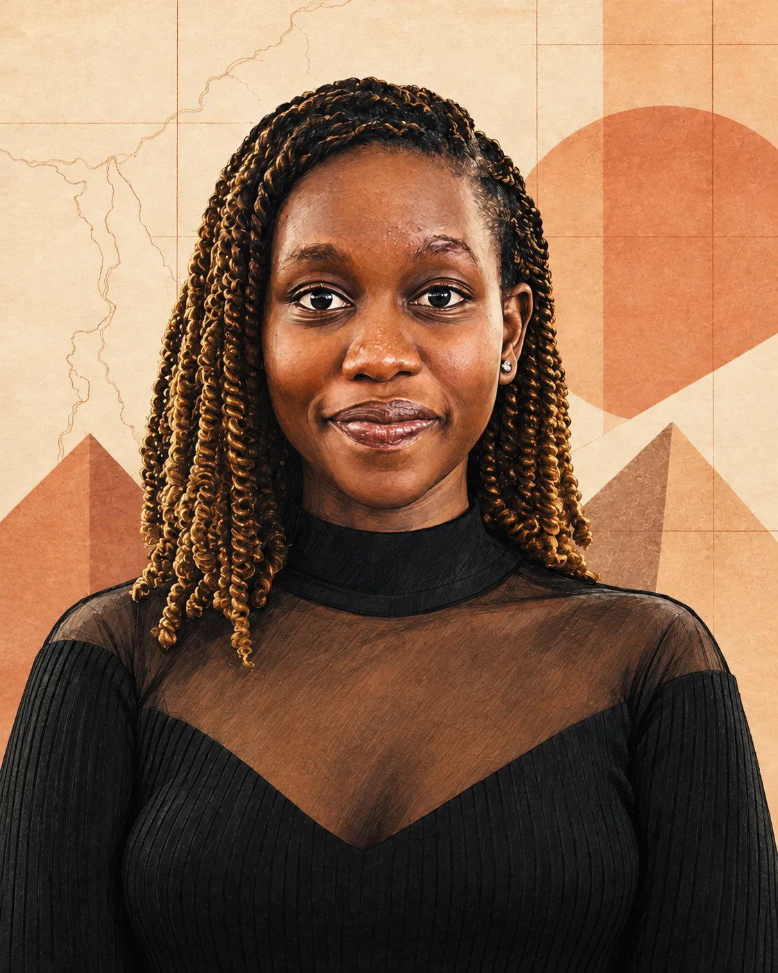 Illustrated portrait of Samantha Ainembabazi