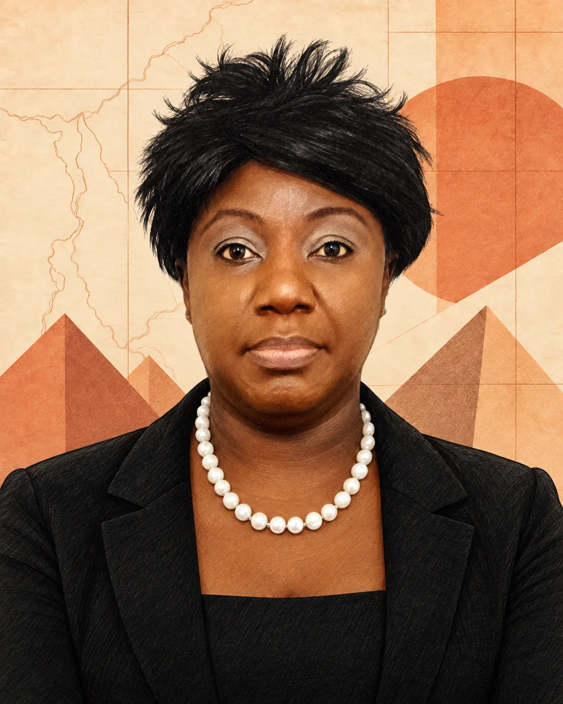 Illustrated portrait of Victoria Antwi