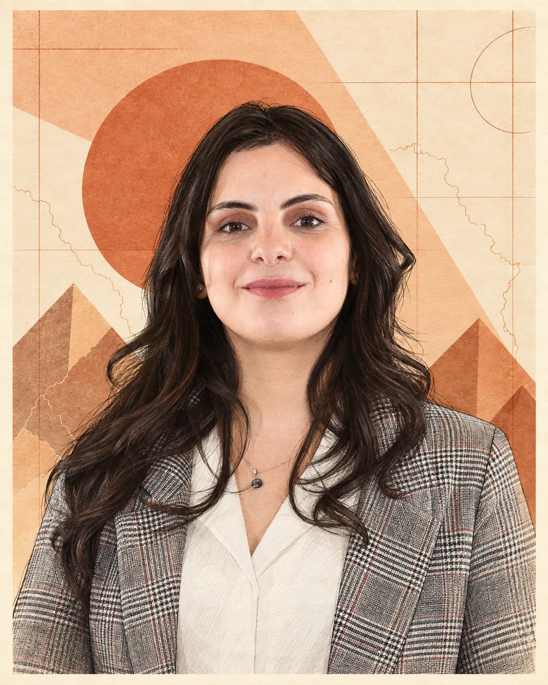 Illustrated portrait of Hanan Ismail