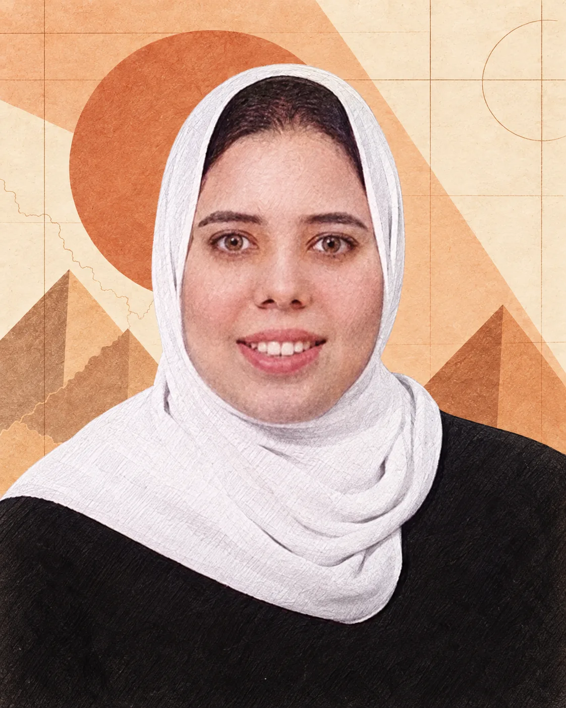 Illustrated portrait of Manar Gamal