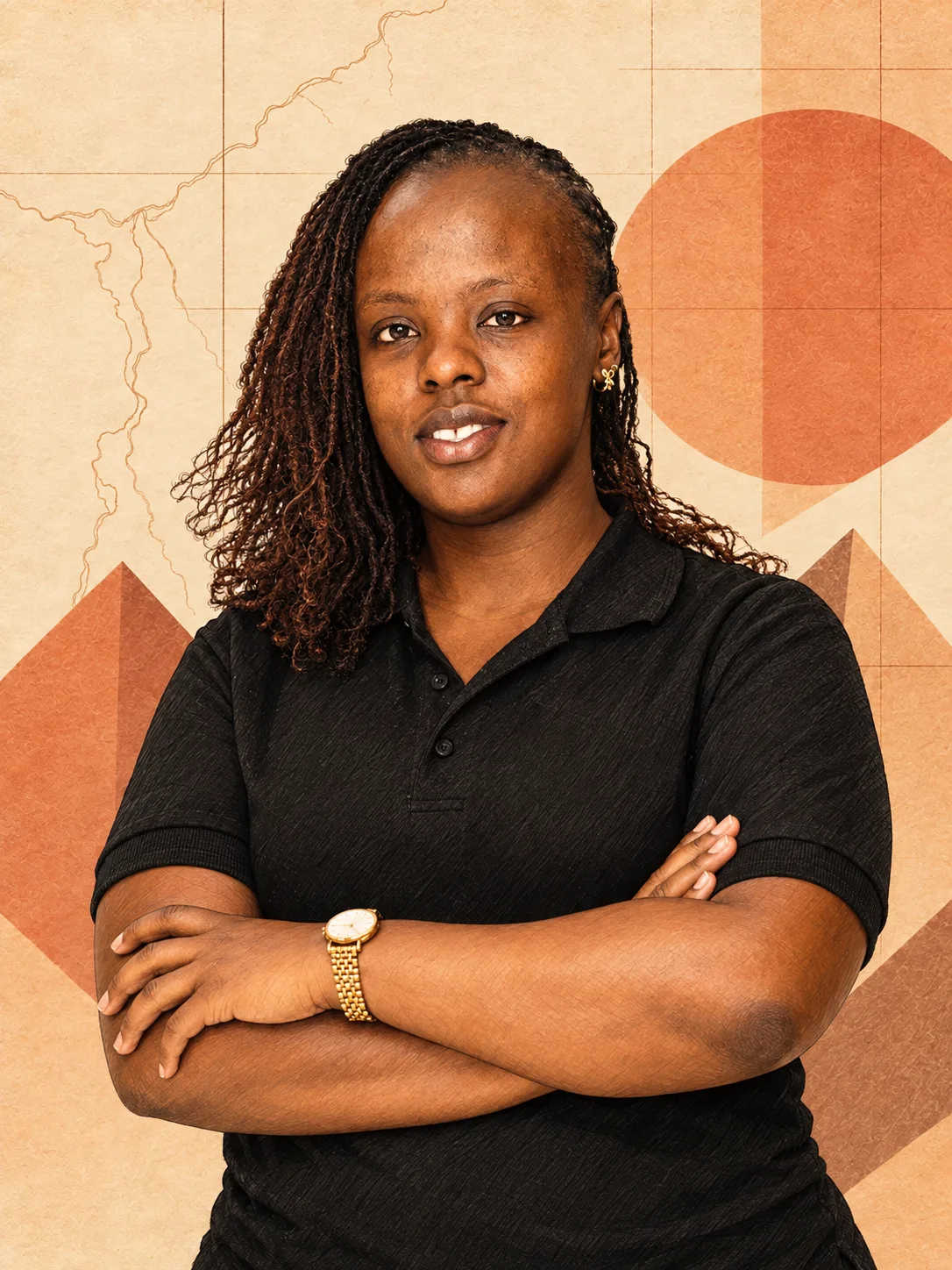 Illustrated portrait of Christine Nganga