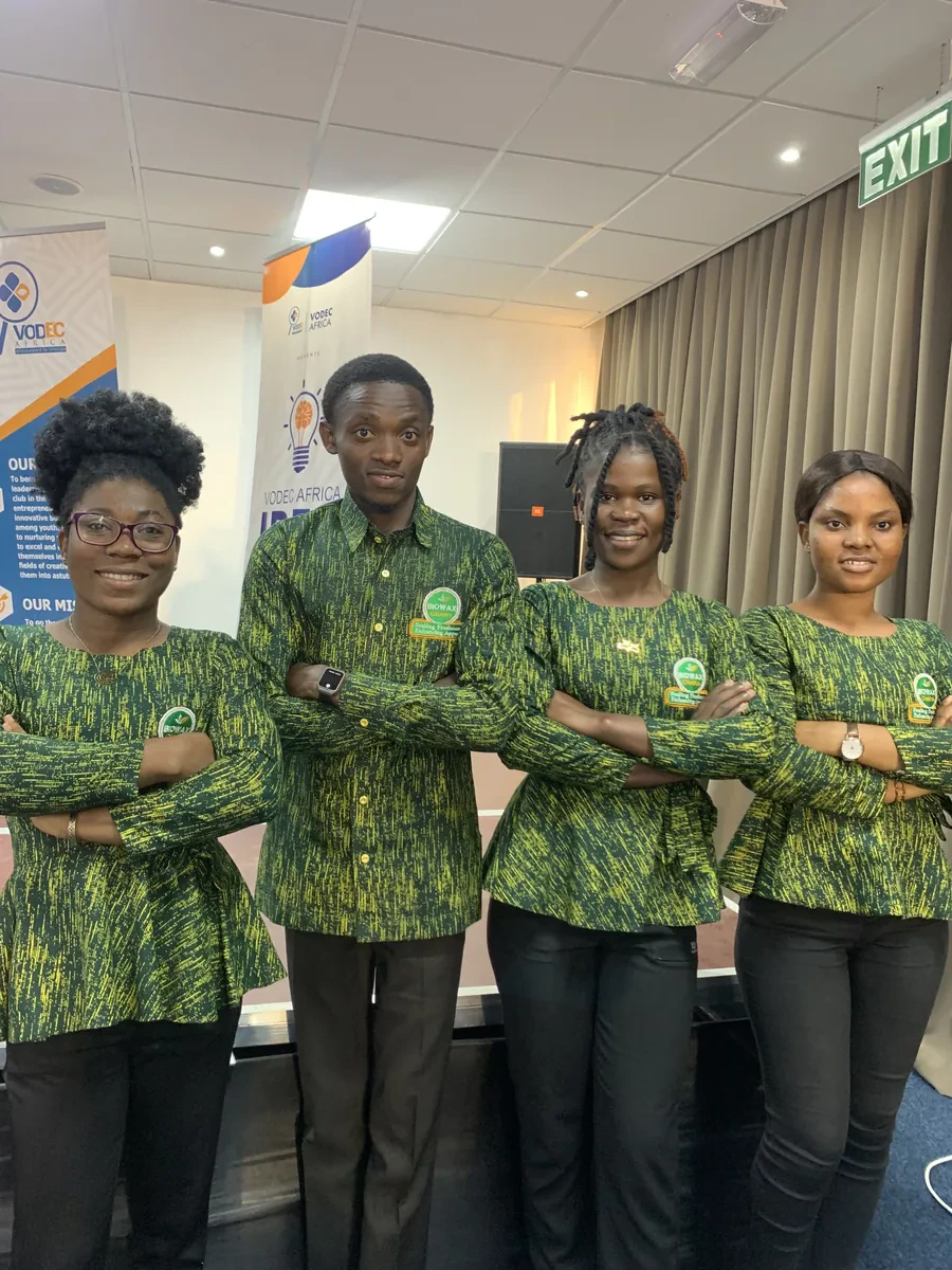 Biowax Ghana team in matching green clothing