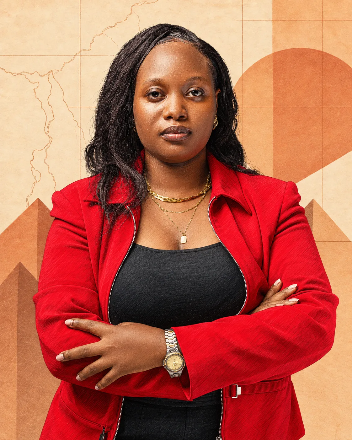 Illustrated portrait of Lorna Mudegu