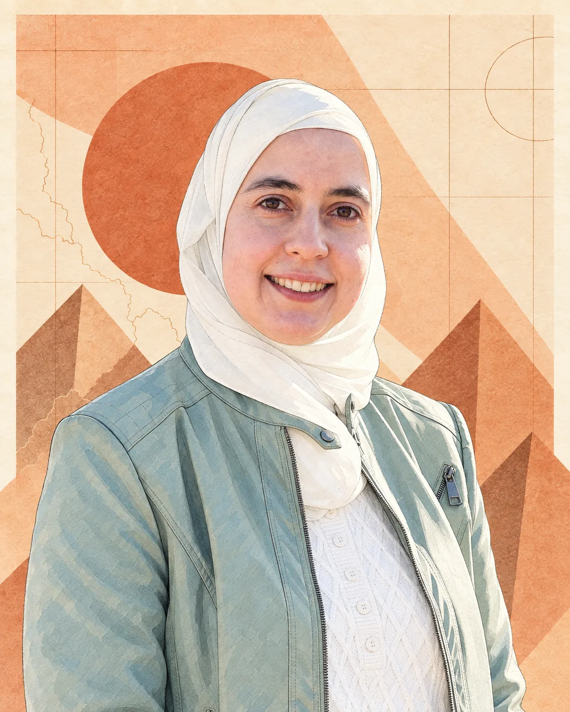 Illustrated portrait of Hebah Asa'd