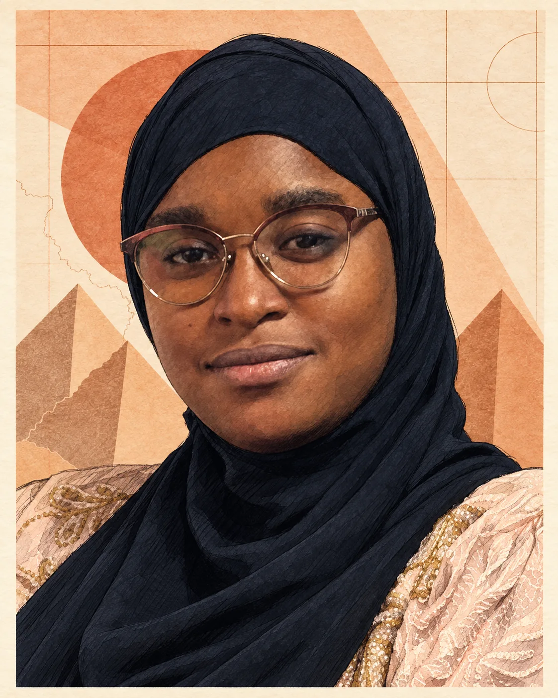 Illustrated portrait of Seynabou Diagne Diallo