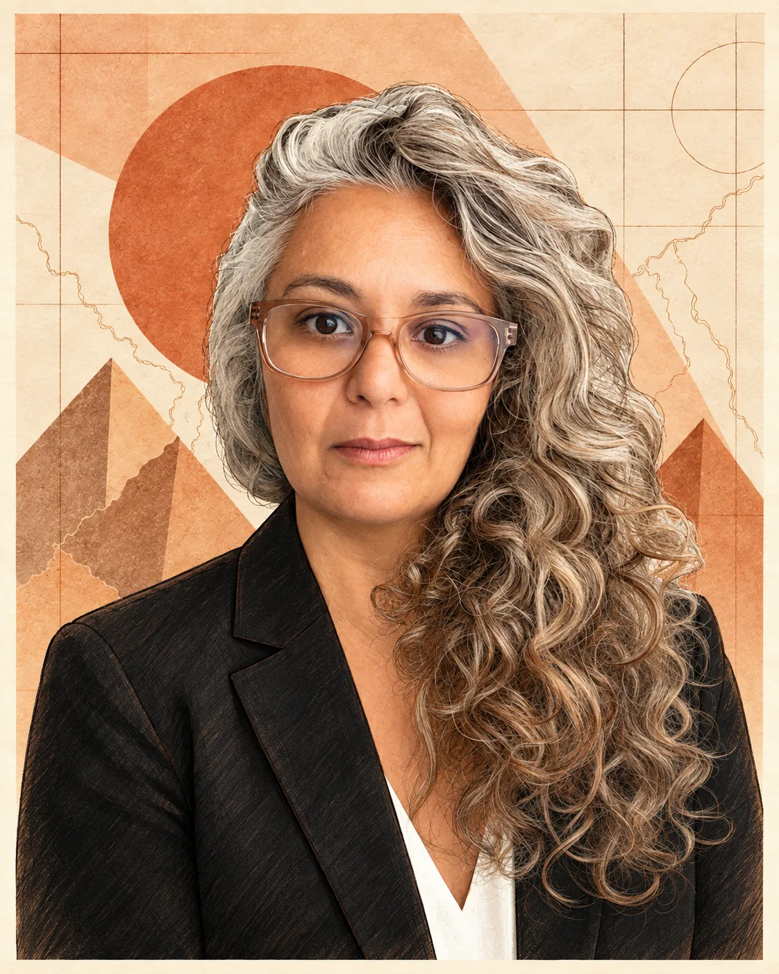 Illustrated portrait of Nadine Wahab