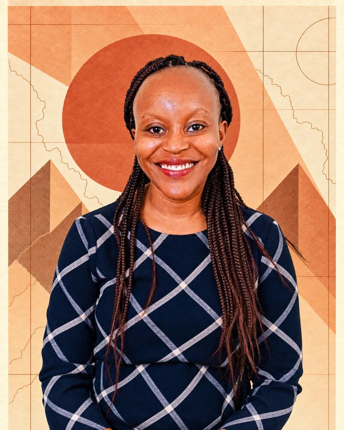 Illustrated portrait of Sarah Gicheru